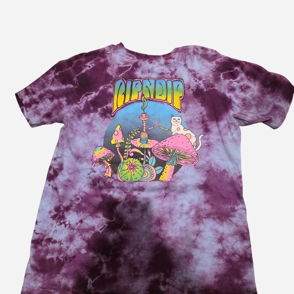 Ripndid T-Shirt with Purple Tie-Dye and Graphic